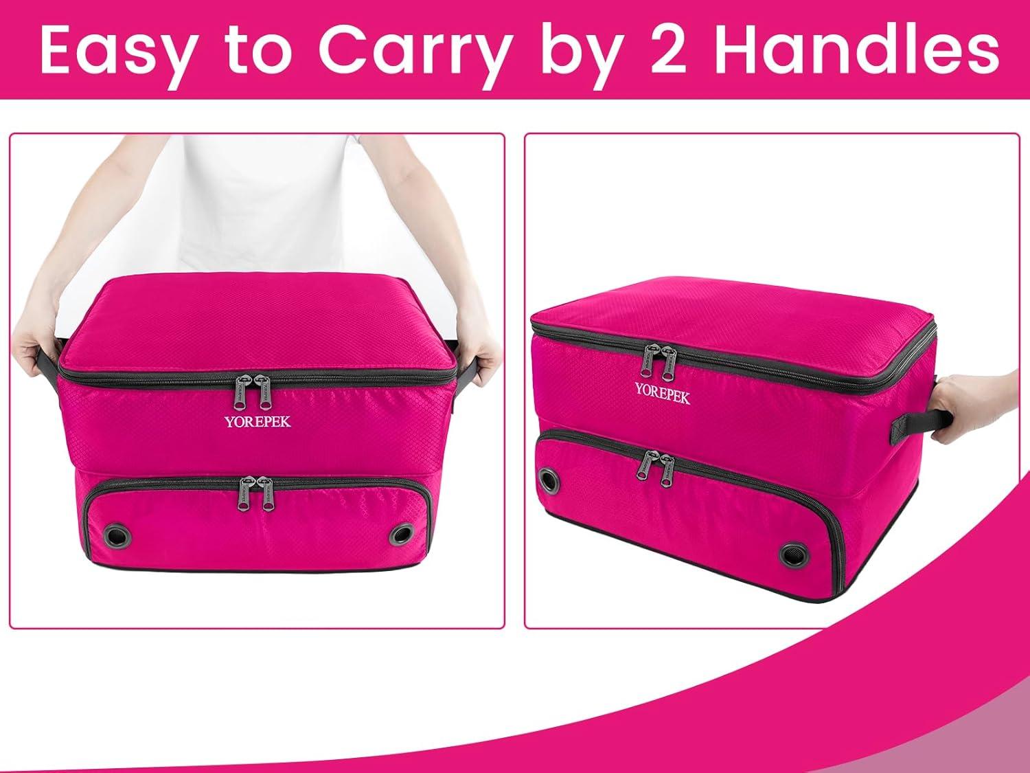 imageYOREPEK 2 Layer Golf Trunk Organizer Golf Gifts for Men with Separate Ventilated Compartment for 2 Pair Shoes Waterproof Car Trunk Locker for Balls Tees Clothes Gloves Gifts for GolfersStandardPink
