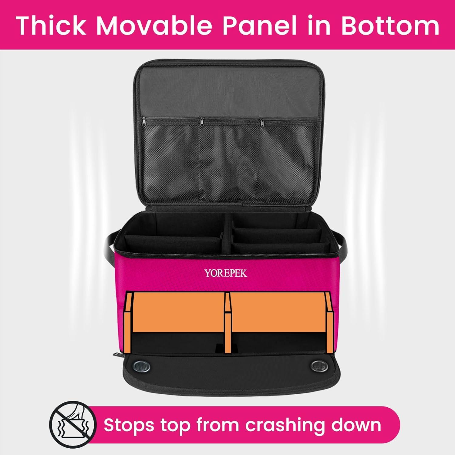 imageYOREPEK 2 Layer Golf Trunk Organizer Golf Gifts for Men with Separate Ventilated Compartment for 2 Pair Shoes Waterproof Car Trunk Locker for Balls Tees Clothes Gloves Gifts for GolfersStandardPink