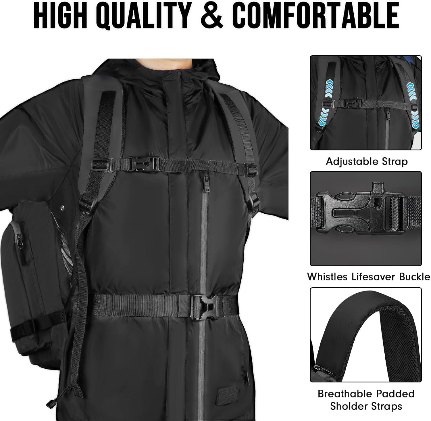 imageYOREPEK 65L Ski Boot Bag Backpack with 8 Pockets Waterproof Ski Snowboard Boot Bags for Air Travel Ski Gear Bag Backpacks for Boots Helmet Goggle Gloves Pants Jacket Accessories for AdultsBlack