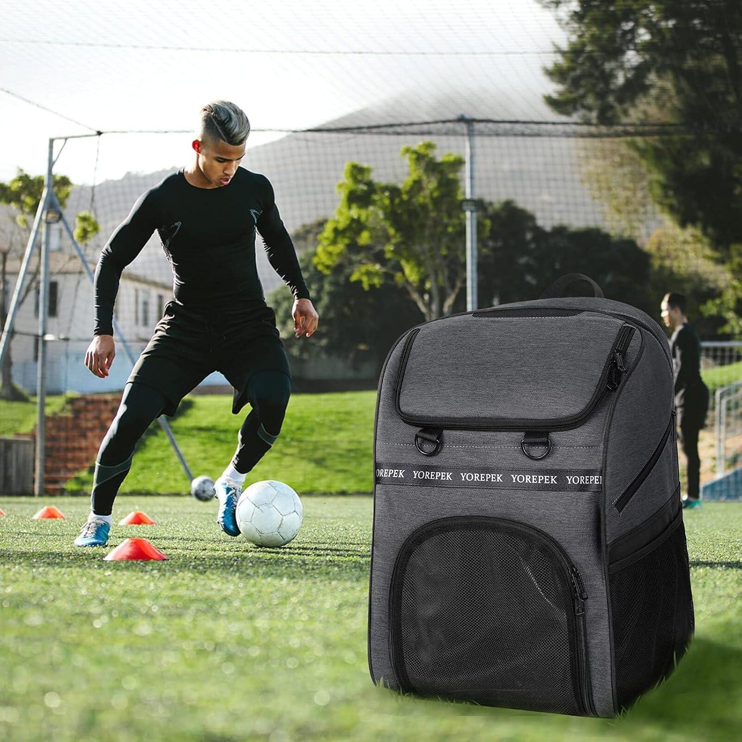 imageYOREPEK Basketball Bag Large Basketball Backpack with Shoe Compartment and Ball Holder Sports Backpack for daughter son Water Resistant for Sport Training Equipment Fits Volleyball GymGrey