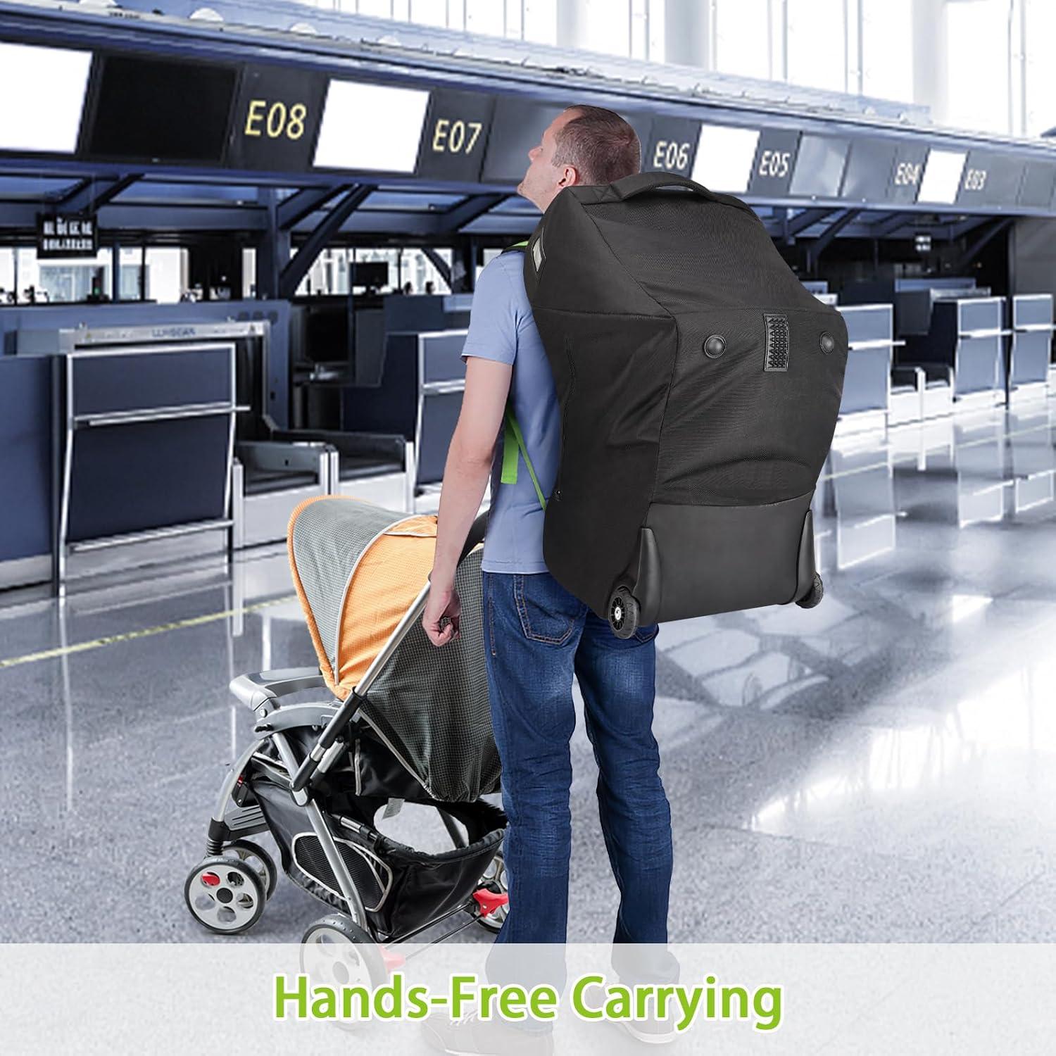 imageYOREPEK Infant Car Seat Travel Bag with Wheels Compatible with Nuna Pipa Car Seat and Base Carseat Cover for Airplane Travel with Backpack Straps Car Seat Bags for Air Travel with Storage Pocket
