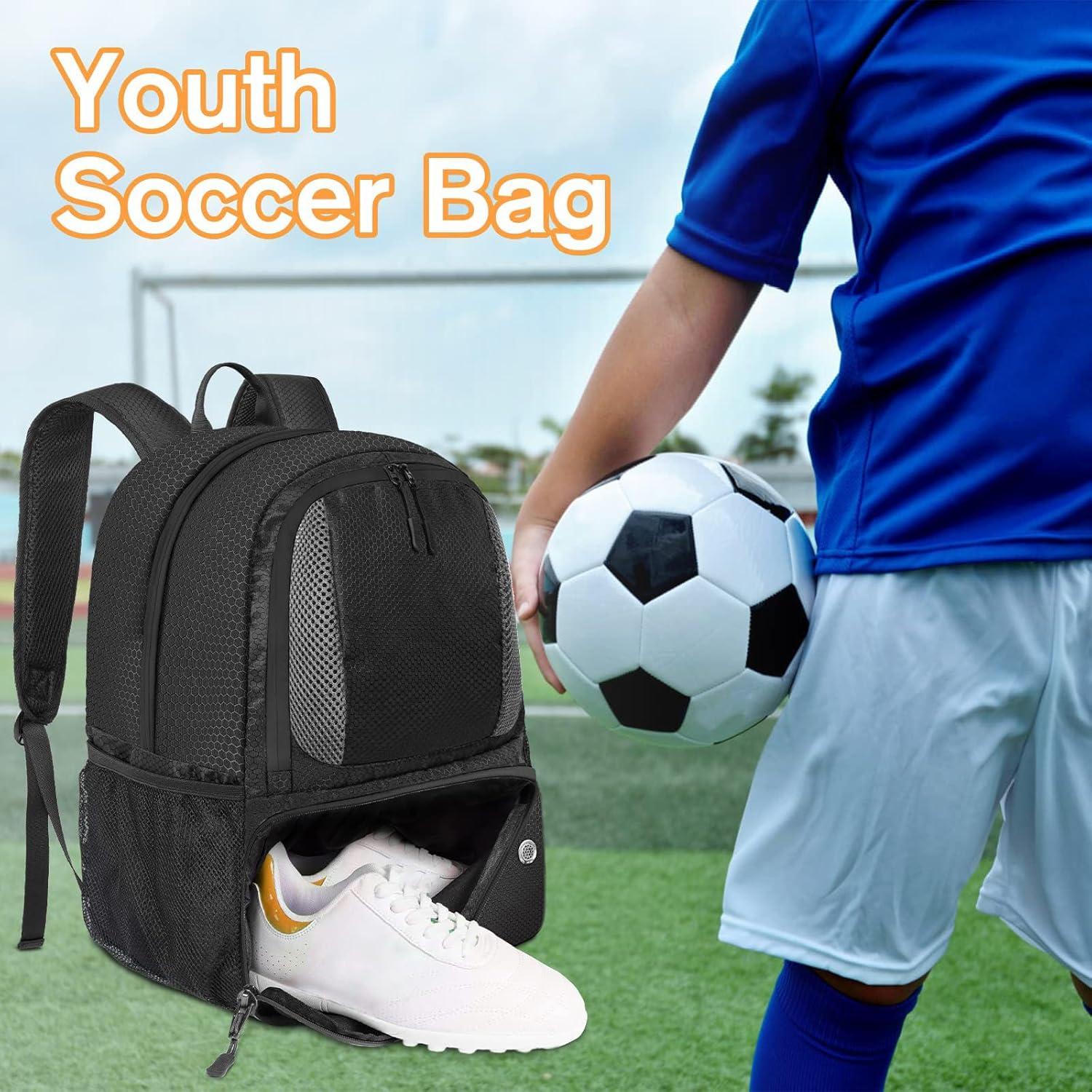 imageYOREPEK Soccer BackpackSoccer Bag with Ball Holder Water resistant Sport Equipment Bags Fit Basketball Volleyball FootballGrey