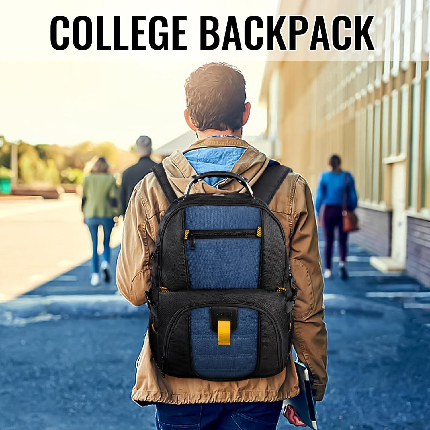 imageYOREPEK Travel Backpack Extra Large 50L Laptop Backpacks for Men Women Water Resistant College Student Bookbag Airline Approved Business Work Bag with USB Charging Port Fits 17 Inch Computer BlueRoy Blue