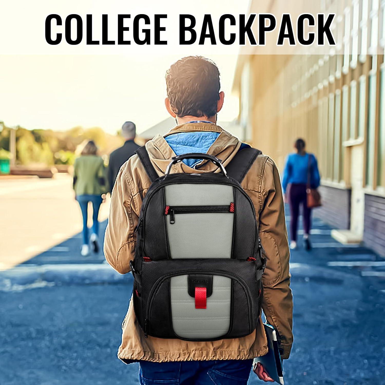 imageYOREPEK Travel Backpack Extra Large 50L Laptop Backpacks for Men Women Water Resistant College Student Bookbag Airline Approved Business Work Bag with USB Charging Port Fits 17 Inch Computer BlueGrey