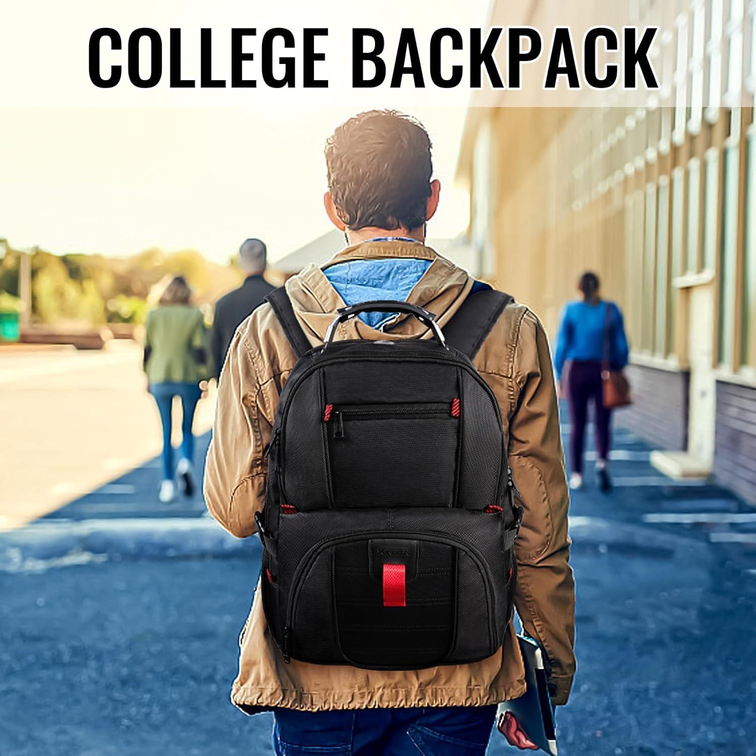 imageYOREPEK Travel Backpack Extra Large 50L Laptop Backpacks for Men Women Water Resistant College Student Bookbag Airline Approved Business Work Bag with USB Charging Port Fits 17 Inch Computer BlueBlack