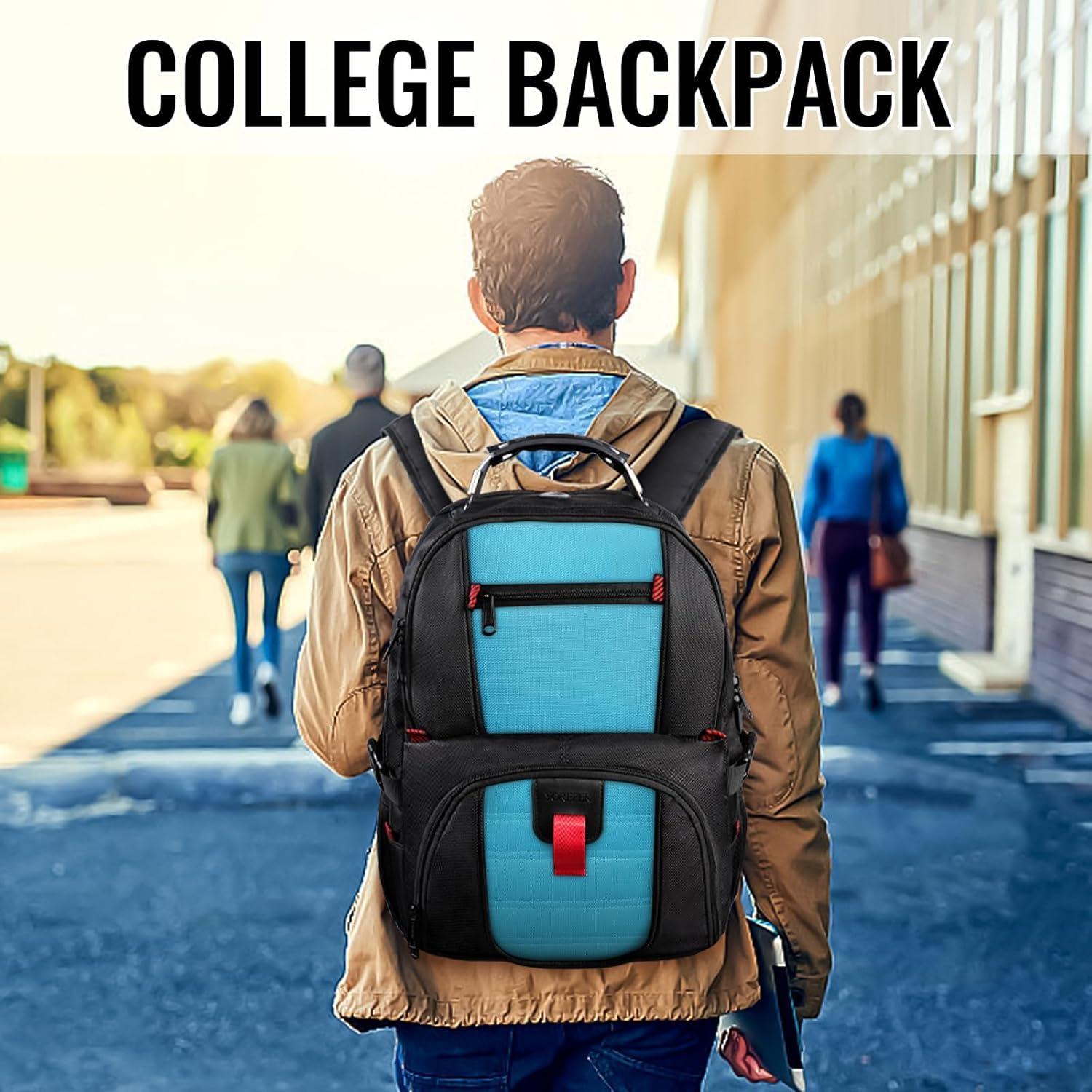 imageYOREPEK Travel Backpack Extra Large 50L Laptop Backpacks for Men Women Water Resistant College Student Bookbag Airline Approved Business Work Bag with USB Charging Port Fits 17 Inch Computer BlueBlue