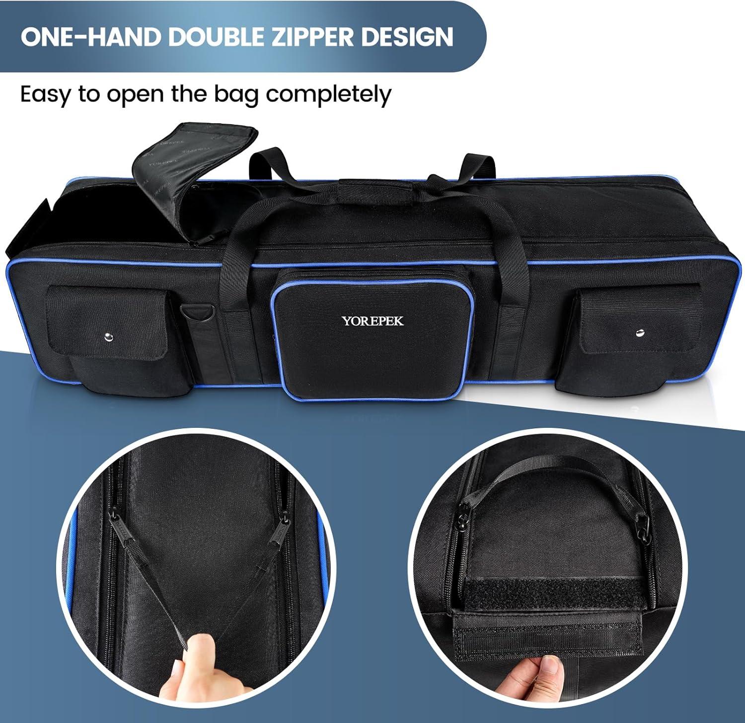 imageYOREPEK Tripod Carrying Case Bag 405 Resistant Light Stand Bag with 2 Protective Pads Photo Studio Equipment Case fit Tripods Manfrotto Monopods Speaker Stands Umbrellas Accessories Travel5059595