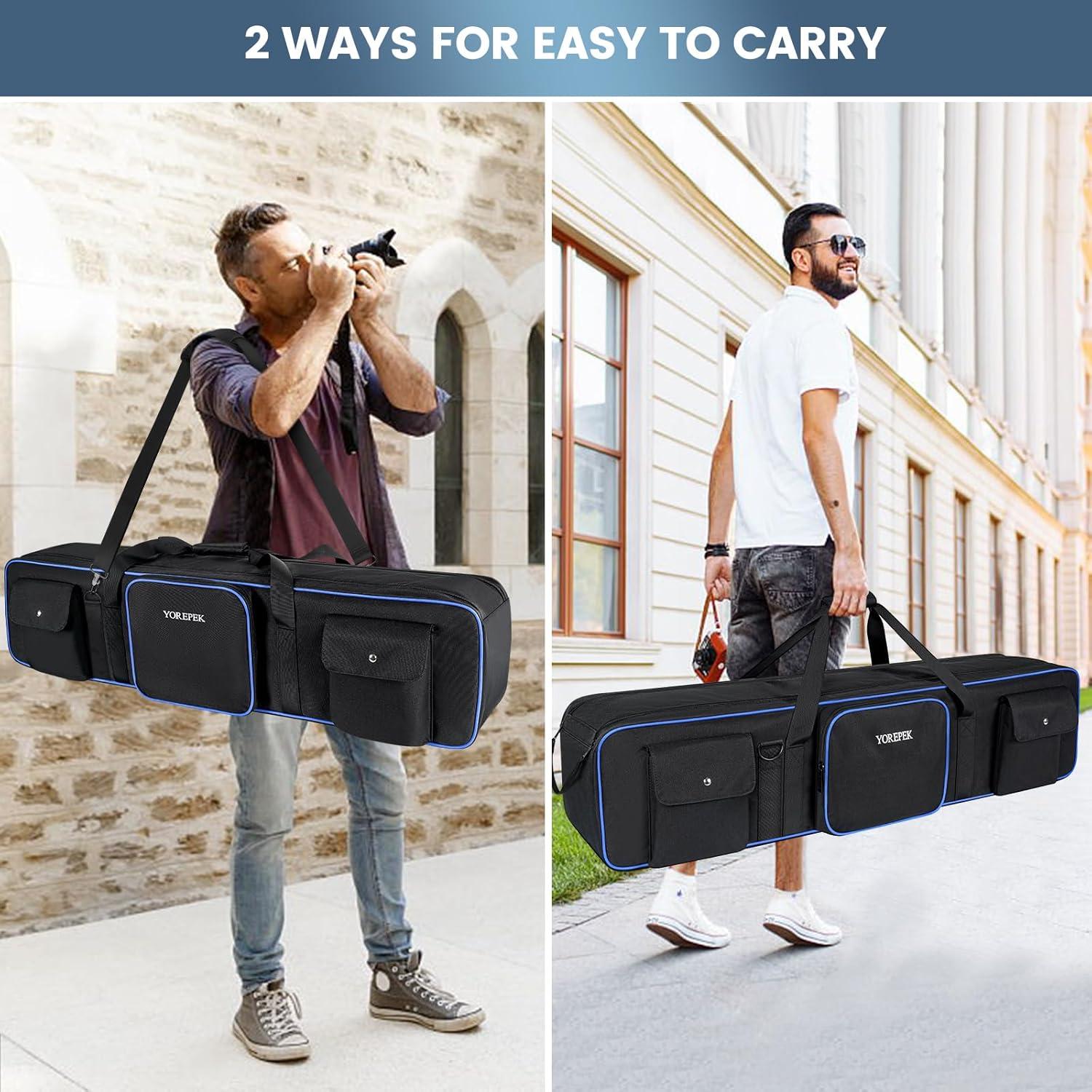 imageYOREPEK Tripod Carrying Case Bag 405 Resistant Light Stand Bag with 2 Protective Pads Photo Studio Equipment Case fit Tripods Manfrotto Monopods Speaker Stands Umbrellas Accessories Travel5059595