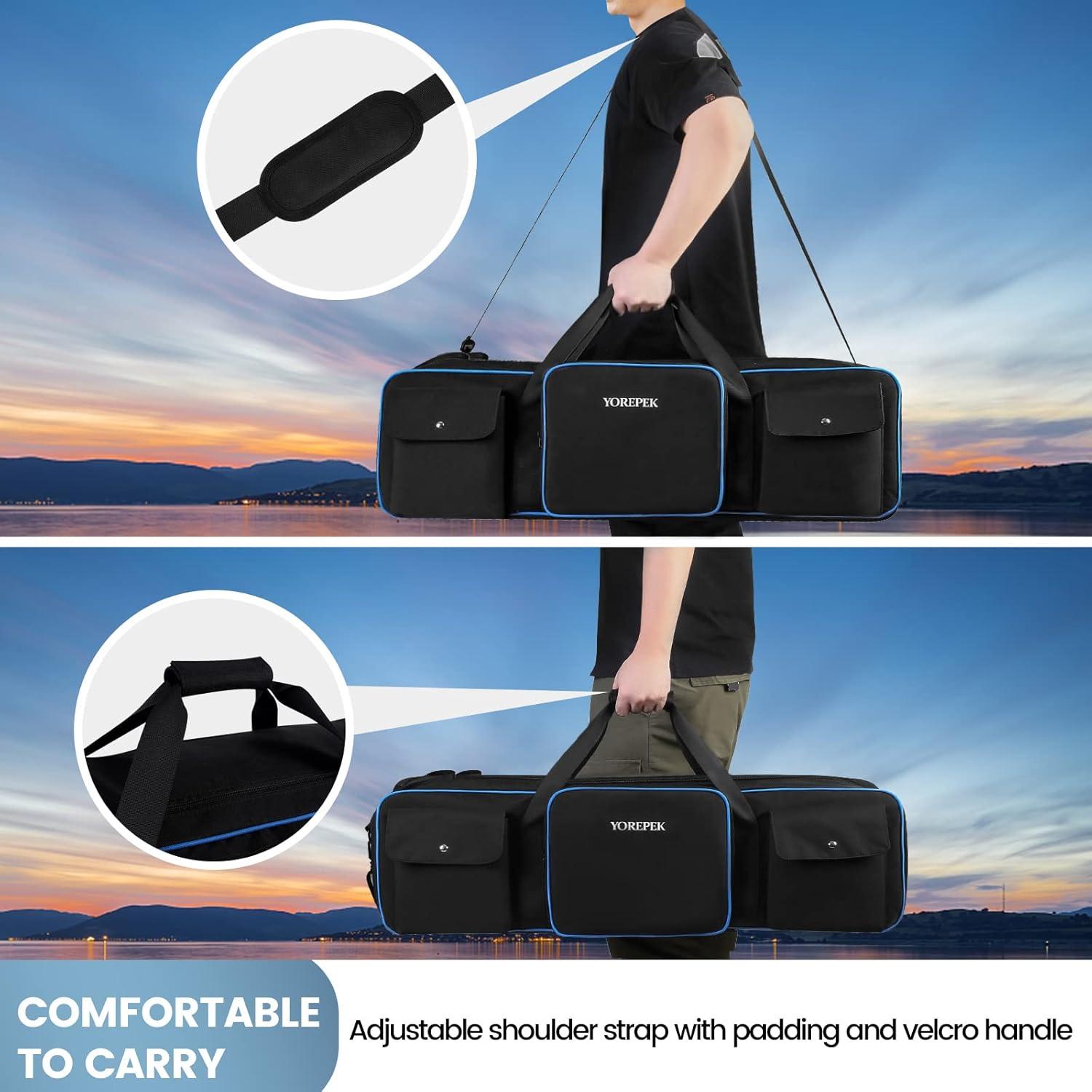 imageYOREPEK Tripod Carrying Case Bag 405 Resistant Light Stand Bag with 2 Protective Pads Photo Studio Equipment Case fit Tripods Manfrotto Monopods Speaker Stands Umbrellas Accessories Travel4059595