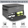 YOREPEK 2 Layer Golf Trunk Organizer, Golf Gifts for Men with Separate Ventilated Compartment for 2 Pair Shoes, Waterproof Car Trunk Locker for Balls, Tees, Clothes, Gloves, Gifts for Golfers(Large-Grey)