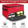 YOREPEK 2 Layer Golf Trunk Organizer, Golf Gifts for Men with Separate Ventilated Compartment for 2 Pair Shoes, Waterproof Car Trunk Locker for Balls, Tees, Clothes, Gloves, Gifts for Golfers(Standard-Red)