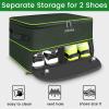 YOREPEK 2 Layer Golf Trunk Organizer, Golf Gifts for Men with Separate Ventilated Compartment for 2 Pair Shoes, Waterproof Car Trunk Locker for Balls, Tees, Clothes, Gloves, Gifts for Golfers(Standard-Green)
