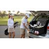 YOREPEK 2 Layer Golf Trunk Organizer, Golf Gifts for Men with Separate Ventilated Compartment for 2 Pair Shoes, Waterproof Car Trunk Locker for Balls, Tees, Clothes, Gloves, Gifts for Golfers(Standard-Black)