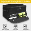 YOREPEK 2 Layer Golf Trunk Organizer, Golf Gifts for Men with Separate Ventilated Compartment for 2 Pair Shoes, Waterproof Car Trunk Locker for Balls, Tees, Clothes, Gloves, Gifts for Golfers(Standard-Black)