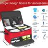 YOREPEK 2 Layer Golf Trunk Organizer, Golf Gifts for Men with Separate Ventilated Compartment for 2 Pair Shoes, Waterproof Car Trunk Locker for Balls, Tees, Clothes, Gloves, Gifts for Golfers(Standard-Red)