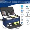 YOREPEK 2 Layer Golf Trunk Organizer, Golf Gifts for Men with Separate Ventilated Compartment for 2 Pair Shoes, Waterproof Car Trunk Locker for Balls, Tees, Clothes, Gloves, Gifts for Golfers(Large-Blue)
