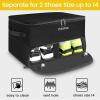 YOREPEK 2 Layer Golf Trunk Organizer, Golf Gifts for Men with Separate Ventilated Compartment for 2 Pair Shoes, Waterproof Car Trunk Locker for Balls, Tees, Clothes, Gloves, Gifts for Golfers(Large-Black)