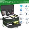 YOREPEK 2 Layer Golf Trunk Organizer, Golf Gifts for Men with Separate Ventilated Compartment for 2 Pair Shoes, Waterproof Car Trunk Locker for Balls, Tees, Clothes, Gloves, Gifts for Golfers(Standard-Green)