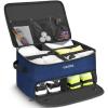 YOREPEK 2 Layer Golf Trunk Organizer, Golf Gifts for Men with Separate Ventilated Compartment for 2 Pair Shoes, Waterproof Car Trunk Locker for Balls, Tees, Clothes, Gloves, Gifts for Golfers(Standard-Blue)