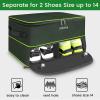 YOREPEK 2 Layer Golf Trunk Organizer, Golf Gifts for Men with Separate Ventilated Compartment for 2 Pair Shoes, Waterproof Car Trunk Locker for Balls, Tees, Clothes, Gloves, Gifts for Golfers(Large-Green)