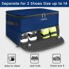 YOREPEK 2 Layer Golf Trunk Organizer, Golf Gifts for Men with Separate Ventilated Compartment for 2 Pair Shoes, Waterproof Car Trunk Locker for Balls, Tees, Clothes, Gloves, Gifts for Golfers(Large-Blue)