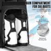 YOREPEK 65L Ski Boot Bag Backpack with 8 Pockets, Waterproof Ski Snowboard Boot Bags for Air Travel, Ski Gear Bag Backpacks for Boots, Helmet, Goggle, Gloves, Pants, Jacket, Accessories for Adults(Black)