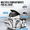 YOREPEK 65L Ski Boot Bag Backpack with 8 Pockets, Waterproof Ski Snowboard Boot Bags for Air Travel, Ski Gear Bag Backpacks for Boots, Helmet, Goggle, Gloves, Pants, Jacket, Accessories for Adults(Ash White)