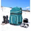 YOREPEK 65L Ski Boot Bag Backpack with 8 Pockets, Waterproof Ski Snowboard Boot Bags for Air Travel, Ski Gear Bag Backpacks for Boots, Helmet, Goggle, Gloves, Pants, Jacket, Accessories for Adults(Peacock Blue)