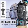 YOREPEK 65L Ski Boot Bag Backpack with 8 Pockets, Waterproof Ski Snowboard Boot Bags for Air Travel, Ski Gear Bag Backpacks for Boots, Helmet, Goggle, Gloves, Pants, Jacket, Accessories for Adults(Dyeing Purple)