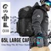 YOREPEK 65L Ski Boot Bag Backpack with 8 Pockets, Waterproof Ski Snowboard Boot Bags for Air Travel, Ski Gear Bag Backpacks for Boots, Helmet, Goggle, Gloves, Pants, Jacket, Accessories for Adults(Black)