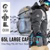YOREPEK 65L Ski Boot Bag Backpack with 8 Pockets, Waterproof Ski Snowboard Boot Bags for Air Travel, Ski Gear Bag Backpacks for Boots, Helmet, Goggle, Gloves, Pants, Jacket, Accessories for Adults(Ash White)