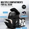 YOREPEK 65L Ski Boot Bag Backpack with 8 Pockets, Waterproof Ski Snowboard Boot Bags for Air Travel, Ski Gear Bag Backpacks for Boots, Helmet, Goggle, Gloves, Pants, Jacket, Accessories for Adults(Black)