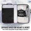 YOREPEK 65L Ski Boot Bag, Waterproof Ski Snowboard Backpack with Clamshell Opening, Separate Compartments for Boots, Helmet, Goggles, Jacket, Pants, Accessories for Adults, Mini Pockets for AirTag(Grey)