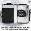 YOREPEK 65L Ski Boot Bag, Waterproof Ski Snowboard Backpack with Clamshell Opening, Separate Compartments for Boots, Helmet, Goggles, Jacket, Pants, Accessories for Adults, Mini Pockets for AirTag(Black)