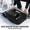 YOREPEK 65L Ski Boot Bag, Waterproof Ski Snowboard Backpack with Clamshell Opening, Separate Compartments for Boots, Helmet, Goggles, Jacket, Pants, Accessories for Adults, Mini Pockets for AirTag(Black All)