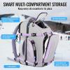 YOREPEK 65L Ski Boot Bag, Waterproof Ski Snowboard Backpack with Clamshell Opening, Separate Compartments for Boots, Helmet, Goggles, Jacket, Pants, Accessories for Adults, Mini Pockets for AirTag(Grey)