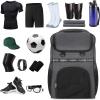 YOREPEK Basketball Bag, Large Basketball Backpack with Shoe Compartment and Ball Holder Sports Backpack for daughter son, Water Resistant for Sport Training Equipment Fits Volleyball Gym(Grey)