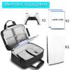 YOREPEK Carrying Case Compatible with PS5, PS5 Pro, Travel Case Suitable for Playstation 5 Discs Digital Edition, Large Capacity Storage bag for Console, Controllers, and Game Accessories, Black(Black)
