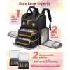 YOREPEK Extra Large Nail Polish Organizer Case Backpack Holds 96 to 100+ Bottles(15ml/0.5 fl.oz) UV Nail Lamp,Nail Organizers and Storage with 2 Removable Pouches Fits Nail Stuff,Gift for Manicurist(Black)