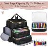 YOREPEK Extra Large Nail Polish Organizer Case Holds 96 to 100+ Bottles (15ml/0.5 fl.oz) UV lamp, Gel Polish Travel Case Bag with 2 Removable Pouches Fits Nail Suppiles, Manicurist Nail Tech Gifts(Black-96bottles)