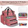 YOREPEK Extra Large Nail Polish Organizer Case Holds 96 to 100+ Bottles (15ml/0.5 fl.oz) UV lamp, Gel Polish Travel Case Bag with 2 Removable Pouches Fits Nail Suppiles, Manicurist Nail Tech Gifts(Pink-96bottles)