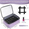 YOREPEK Extra Large Nail Polish Organizer Case Holds 96 to 100+ Bottles (15ml/0.5 fl.oz) UV lamp, Gel Polish Travel Case Bag with 2 Removable Pouches Fits Nail Suppiles, Manicurist Nail Tech Gifts(Purple-72bottles)