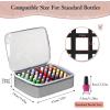 YOREPEK Extra Large Nail Polish Organizer Case Holds 96 to 100+ Bottles (15ml/0.5 fl.oz) UV lamp, Gel Polish Travel Case Bag with 2 Removable Pouches Fits Nail Suppiles, Manicurist Nail Tech Gifts(Grey-96bottles)