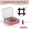 YOREPEK Extra Large Nail Polish Organizer Case Holds 96 to 100+ Bottles (15ml/0.5 fl.oz) UV lamp, Gel Polish Travel Case Bag with 2 Removable Pouches Fits Nail Suppiles, Manicurist Nail Tech Gifts(Pink-96bottles)