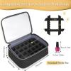 YOREPEK Extra Large Nail Polish Organizer Case Holds 96 to 100+ Bottles (15ml/0.5 fl.oz) UV lamp, Gel Polish Travel Case Bag with 2 Removable Pouches Fits Nail Suppiles, Manicurist Nail Tech Gifts(Black-72bottles)