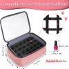 YOREPEK Extra Large Nail Polish Organizer Case Holds 96 to 100+ Bottles (15ml/0.5 fl.oz) UV lamp, Gel Polish Travel Case Bag with 2 Removable Pouches Fits Nail Suppiles, Manicurist Nail Tech Gifts(Pink-72bottles)