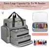 YOREPEK Extra Large Nail Polish Organizer Case Holds 96 to 100+ Bottles (15ml/0.5 fl.oz) UV lamp, Gel Polish Travel Case Bag with 2 Removable Pouches Fits Nail Suppiles, Manicurist Nail Tech Gifts(Grey-96bottles)