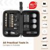 YOREPEK Golf Accessories Kit for Men, Golf Stuff Set with Leather Case, Golf Balls, Golf Tees, Multifunctional Divot Knife, Monocular, Scorer, Golf Gifts for Men Women Golfers(Black)