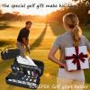 YOREPEK Golf Glove Holder with Removable Glove Shaper, Protective Hard Shell Golf Accessories Case Bag with 2 Dividers Fits Balls, Tees, Markers, Cool Gifts for Golfers