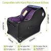 YOREPEK Infant Car Seat Travel Bag with Wheels Compatible with Nuna Pipa Car Seat and Base, Carseat Cover for Airplane Travel with Backpack Straps, Car Seat Bags for Air Travel with Storage Pocket